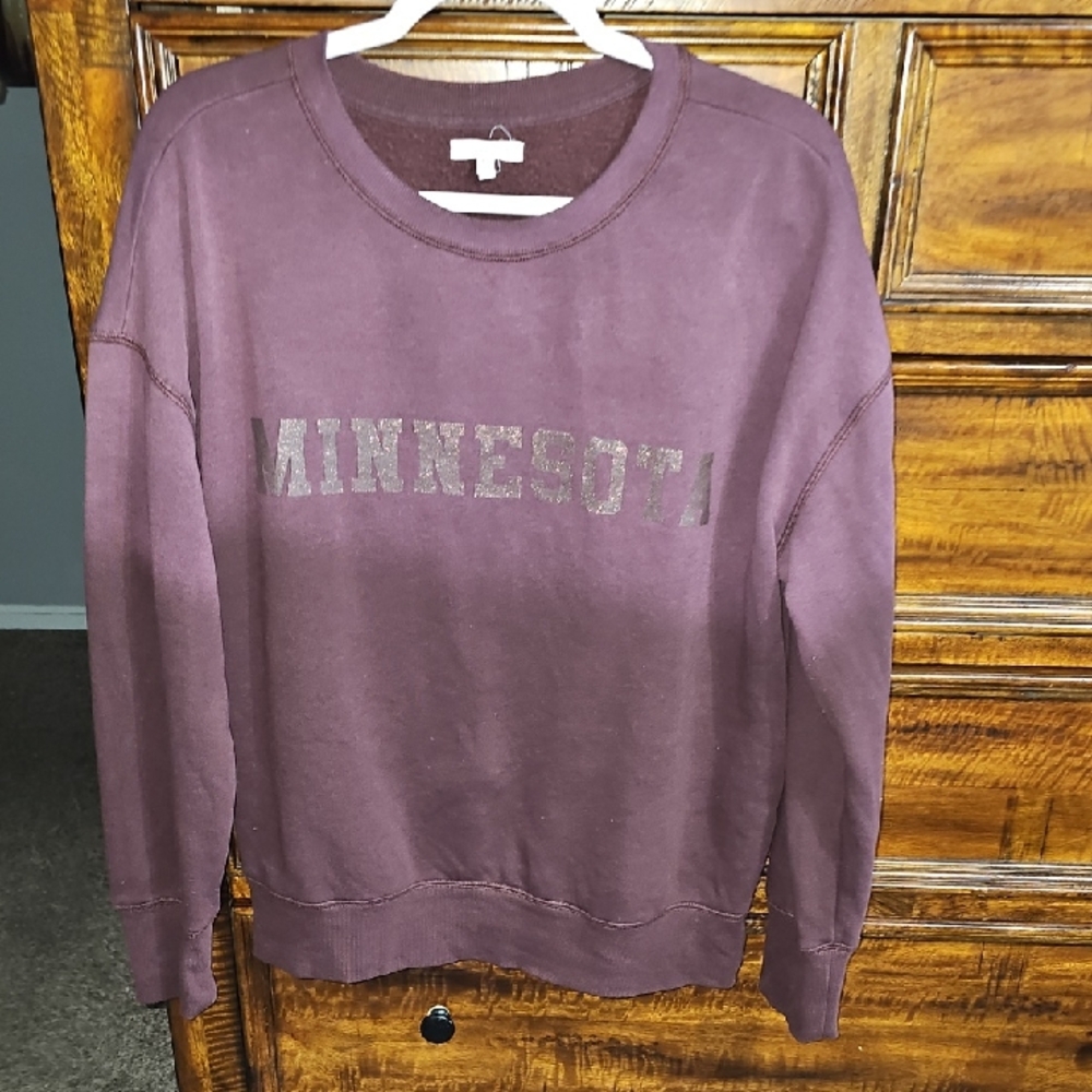 Maurices, Gorgeous Dip Dye Crewneck Sweatshirt Sz Small.Minnesota!